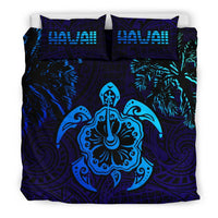 Hawaiian Turtle Hibiscus Coconut Tree Polynesian Bedding Set - Polynesian Pride