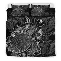 Polynesian Bedding Set - Yap Duvet Cover Set Black Color Black - Polynesian Pride