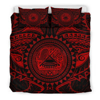 American Samoa Polynesian Bedding Set - Red Seal - Polynesian Pride