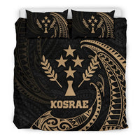 Kosrae Micronesia Bedding Set - Gold Tribal Wave - Polynesian Pride