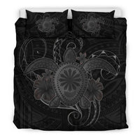 Hawaii Turtle Hibiscus Polynesian Bedding Set - Full Style - Gray - Polynesian Pride