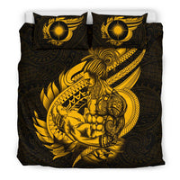 Polynesian Bedding Set - Marshall Islands Duvet Cover Set Father And Son Gold - Polynesian Pride