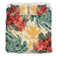 Hawaii Polynesian Bedding Set - Kanaka Maoli Duvet Cover - Polynesian Hibiscus Flowers - Polynesian Pride