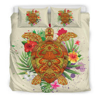 Hawaii Turtle Life Hibiscus Design Bedding Set - Polynesian Pride