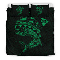 Hawaii Polynesian Mahi - Mahi Common Dolphinfish Bedding Set - Green - Polynesian Pride