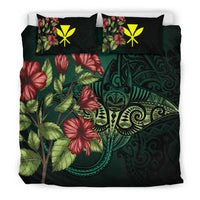 Polynesian Hawaii Bedding Set - Manta Ray Hibiscus - Polynesian Pride