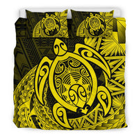 Hawaii Bedding Set - Hawaii Polynesian Turtle Bedding Set - Daria Style Yellow - Polynesian Pride