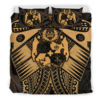 Tonga Polynesian Bedding Set - Tonga Gold Seal Polynesian Tattoo - Polynesian Pride