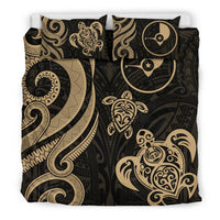 Yap Micronesian Bedding Set - Gold Tentacle Turtle - Polynesian Pride