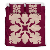 Hawaiian Bedding Set Royal Pattern - Pink - C1 Style - Polynesian Pride