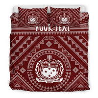 Samoa Personalised Bedding Set - Samoa Seal In Polynesian Tattoo Style (Red) - Polynesian Pride