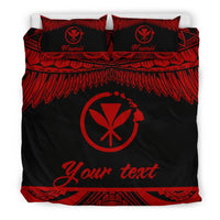 Hawaii Polynesian Custom Personalised Bedding set - Hawaii Pride Red Version - Polynesian Pride