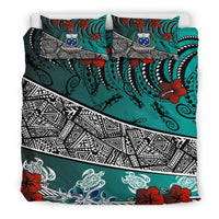 Samoa Bedding Set - Lizard And Turtle Green - Polynesian Pride