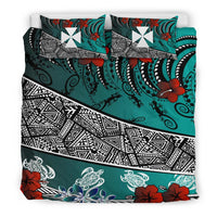 Wallis and Futuna Bedding Set - Lizard And Turtle Green - Polynesian Pride
