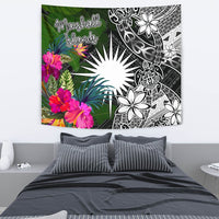 Marshall Islands Tapestry - Turtle Plumeria Banana Leaf - Polynesian Pride