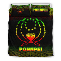 Pohnpei Duvet Cover Set - Reggae Fog Style - Polynesian Pride