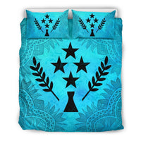 Kosrae Duvet Cover Set - Kosrae Flag Turquoise - Polynesian Pride