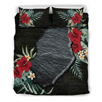 Niue Duvet Cover Set - Hibiscus Map - Polynesian Pride