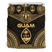 Guam Polynesian Chief Duvet Cover Set - Gold Version Gold - Polynesian Pride