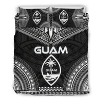 Guam Polynesian Chief Duvet Cover Set - Black Version Black - Polynesian Pride