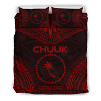Chuuk Polynesian Chief Duvet Cover Set - Red Version Red - Polynesian Pride