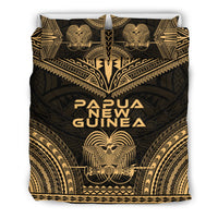 Papua New Guinea Polynesian Chief Duvet Cover Set - Gold Version Gold - Polynesian Pride