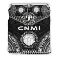 Northern Mariana Islands Polynesian Chief Duvet Cover Set - Black Version Black - Polynesian Pride