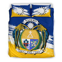 Nauru Duvet Cover Set - Nauru Coat Of Arms Premium - Polynesian Pride