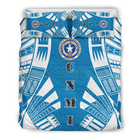 Northern Mariana Islands Duvet Cover Set - Polynesian Tattoo Flag - Polynesian Pride
