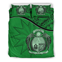 Nauru Duvet Cover Set - Nauru Bedding Flag & Coat Of Arms Green - Polynesian Pride