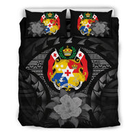 Polynesian Duvet Cover Set - Tonga Bedding Set Gray - Polynesian Pride