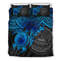 American Samoa Polynesian Duvet Cover Set - Blue Turtle - Polynesian Pride