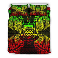 Polynesian Bedding Set - Tuvalu Duvet Cover Set Map Reggae - Polynesian Pride