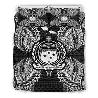 Polynesian Bedding Set - Samoa Duvet Cover Set Map Black - Polynesian Pride