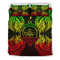 Polynesian Bedding Set - Palau Duvet Cover Set Map Reggae - Polynesian Pride