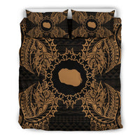 Polynesian Bedding Set - Cook Islands Duvet Cover Set Map Gold - Polynesian Pride