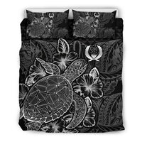 Polynesian Bedding Set - Pohnpei Duvet Cover Set Black Color - Polynesian Pride