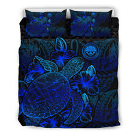 Polynesian Bedding Set - Federated States Of Micronesia Duvet Cover Set Blue Color - Polynesian Pride