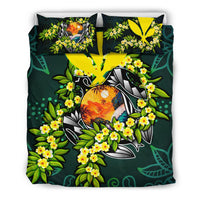 Polynesian Bedding Set - Hawaii Duvet Cover Set - Ti Leaf Lei Turtle - Polynesian Pride