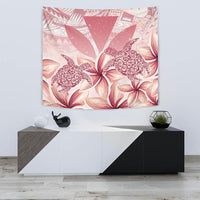 Hawaii Turtle Kanaka Plumeria Polynesian Pink Tapestry Wall Tapestry 75cm*90cm Pink - Polynesian Pride