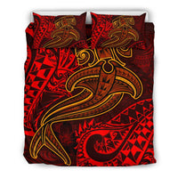 Polynesian Bedding Set - Red Shark Polynesian Tattoo - Polynesian Pride
