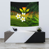 Kanaka Maoli (Hawaiian) Tapestry, Polynesian Plumeria Banana Leaves Reggae - Polynesian Pride