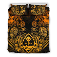 Polynesian Bedding Set - Guam Duvet Cover Sets - Gold Turtle Homeland Notext - Polynesian Pride