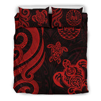 Tahiti Polynesian Bedding Set - Red Tentacle Turtle - Polynesian Pride