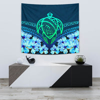 Hawaii Turtle Hibiscus Tapestry - Choco Style Wall Tapestry 75cm*90cm Blue - Polynesian Pride