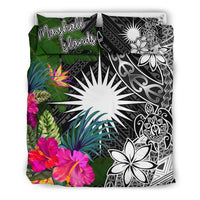 Marshall Islands Bedding Set - Turtle Plumeria Banana Leaf - Polynesian Pride