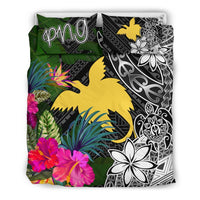Papua New Guinea Bedding Set - Turtle Plumeria Banana Leaf - Polynesian Pride