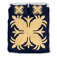 Hawaiian Bedding Set Royal Pattern - Indigo - A2 Style Indigo - Polynesian Pride