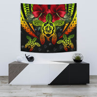 Hawaii Turtle Tropical Polynesian Tapestry - Iris Style - AH Wall Tapestry 75cm*90cm Reggae - Polynesian Pride