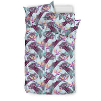 Hawaiian Tropical Strelitzia Flower Monstera Leaf Polynesian Bedding Set - Polynesian Pride